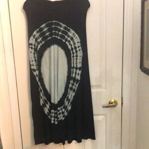 Rue21 blue tie dye maxi dress strapless or bathing suit cover